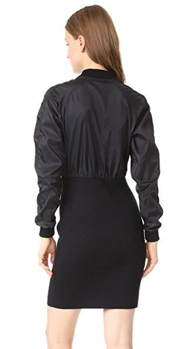 Shop Opening Ceremony Bomber Dress In Black