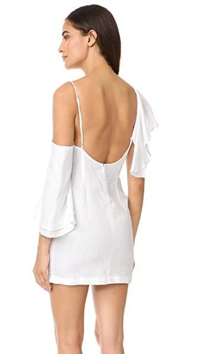 Shop Mlm Label Clyde Dress In White Linen
