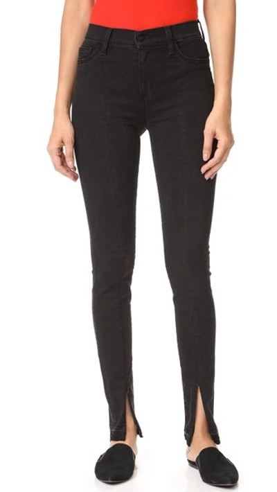 Siwy Richie Skinny Jeans With Slit In Black Mirror