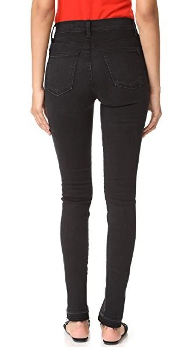 Shop Siwy Richie Skinny Jeans With Slit In Black Mirror