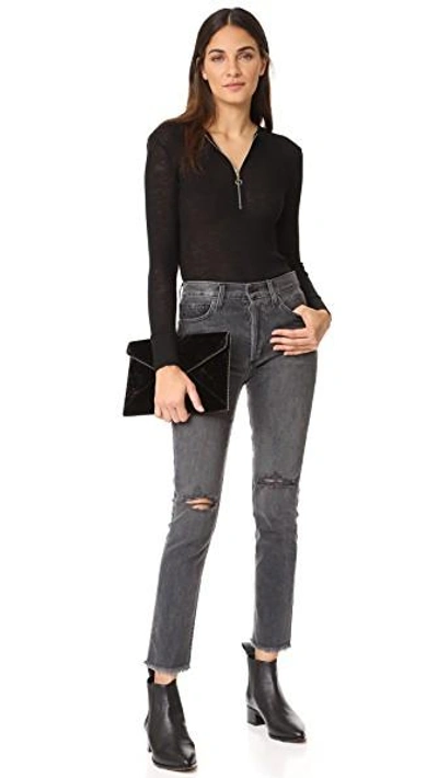 Shop Siwy Gaby Original Rigid Skinny Jeans In Black Destroy Cadillac