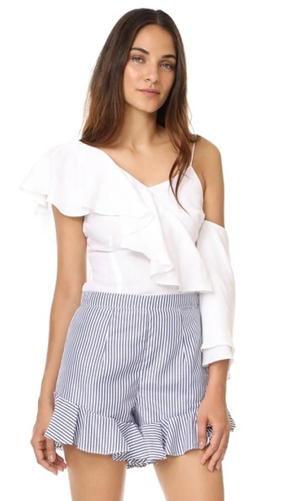 Mlm Label Clyde Top In White Linen