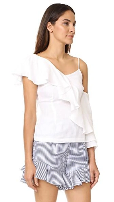 Shop Mlm Label Clyde Top In White Linen