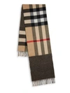 BURBERRY Plaid Cashmere Scarf