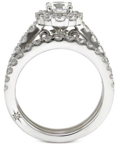 Shop Marchesa Certified Diamond Bridal Set (2 Ct. T.w.) In 18k Gold, White Gold Or Rose Gold, Created For Macy's