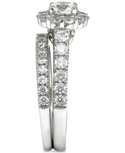 Marchesa Certified Diamond Bridal Set (2 Ct. T.w.) In 18k Gold, White Gold Or Rose Gold, Created For Macy's In White Gold