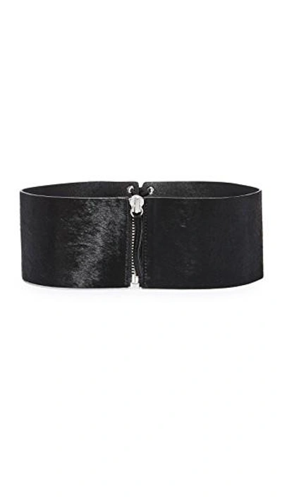 Shop Frame Lace Up Corset Belt In Noir