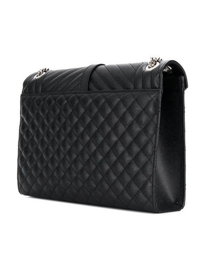 Shop Saint Laurent Large Envelope Bag - Black