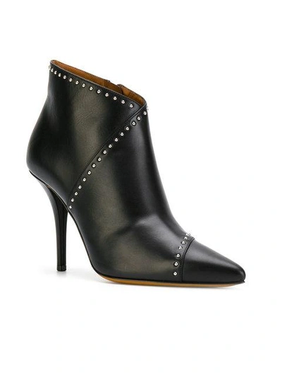 Shop Givenchy Studded Pointed Boots In Black