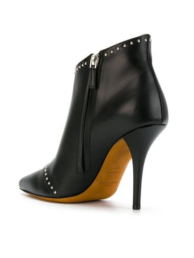 Shop Givenchy Studded Pointed Boots In Black