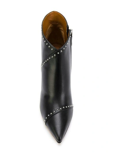 Shop Givenchy Studded Pointed Boots In Black