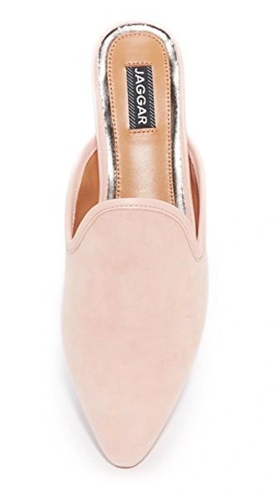 Shop Jaggar Aside Flat Slides In Nude