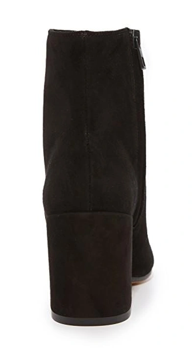 Shop Vince Highbury Classic Square Toe Ankle Booties In Black