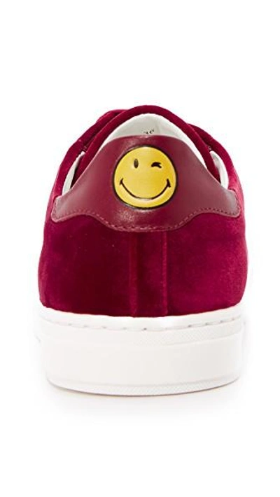 Shop Anya Hindmarch Tennis Shoes In Oxblood