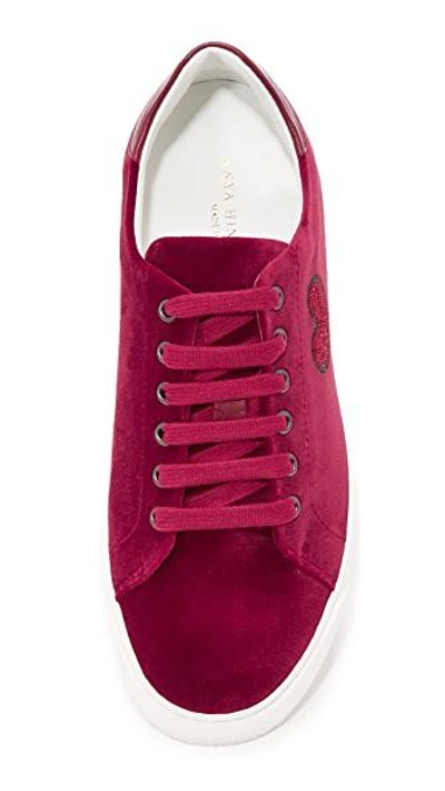 Shop Anya Hindmarch Tennis Shoes In Oxblood