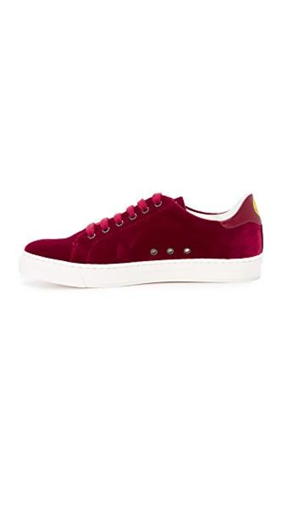 Shop Anya Hindmarch Tennis Shoes In Oxblood