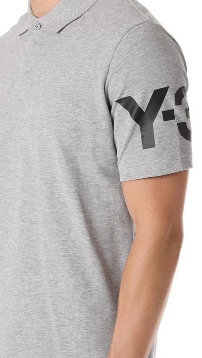 Shop Y-3 Classic Polo Shirt In Grey