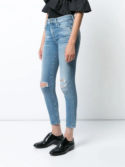 Shop Citizens Of Humanity Skinny-jeans Im Distressed-look - Blau In Blue