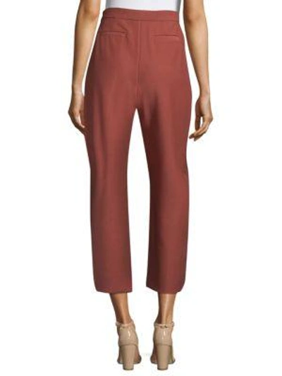 Shop Rebecca Taylor Straight-leg Suiting Pants In Lipstick