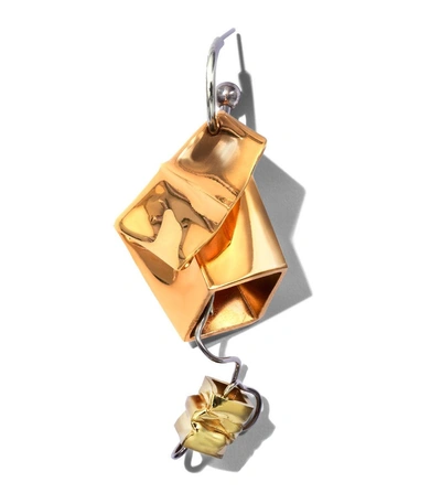 Shop Proenza Schouler Rose Gold & Light Gold Charm & Wire Earring In Rose Gold/light Gold