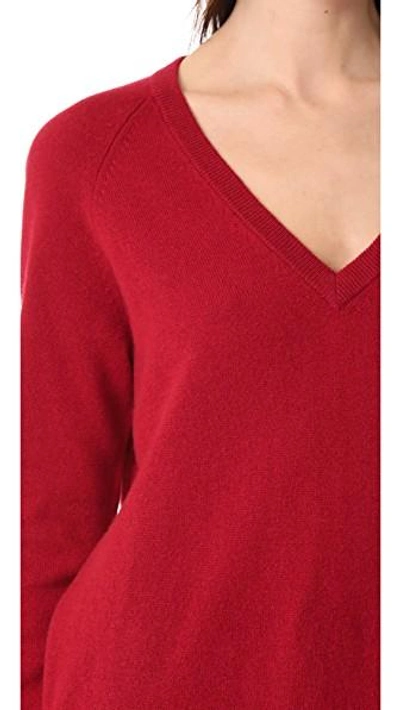 Shop Equipment Asher V Neck Sweater In Rhubarb