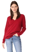 Equipment Asher Cashmere V-neck In Rhubarb