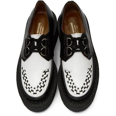 Shop Junya Watanabe Black & White Platform Creepers