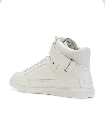 Shop Saint Laurent Joe Scratch Sneakers - White