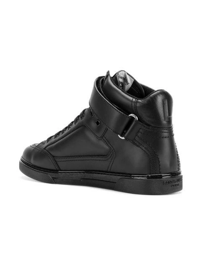 Shop Saint Laurent Joe Scratch Sneakers In Black