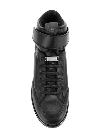 Shop Saint Laurent Joe Scratch Sneakers In Black