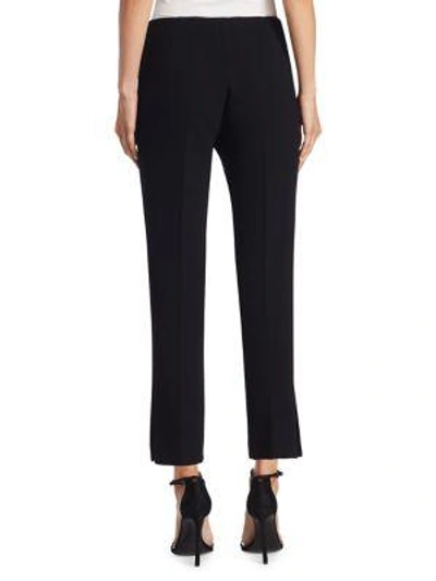 Shop Lela Rose Wool Pearl Pants In Mulberry