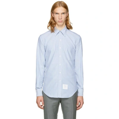 Shop Thom Browne Blue Classic Button-down Shirt In Blue 450