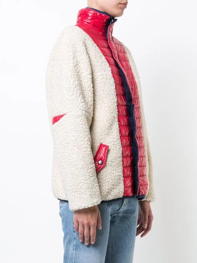 Shop Sandy Liang Fleece Padded Zip Up Jacket