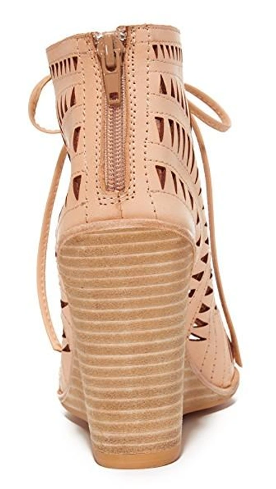 Shop Jeffrey Campbell Rodillo Wedge Sandals In Nude