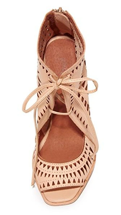 Shop Jeffrey Campbell Rodillo Wedge Sandals In Nude