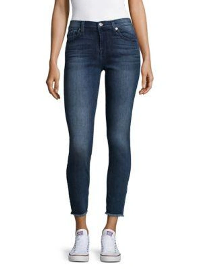 Shop 7 For All Mankind Ankle Gwenevere Jeans In Rich Blue