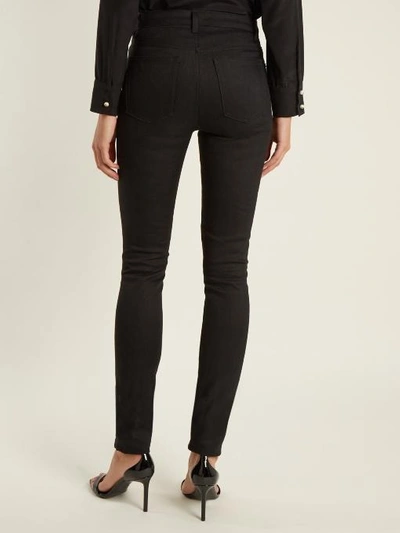 Saint Laurent Black Original Mid Rise Skinny Jeans In Nero Modesens 