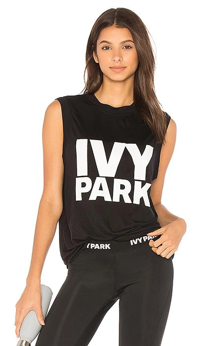 Shop Ivy Park Casual Tank In Black. In Black & White Logo