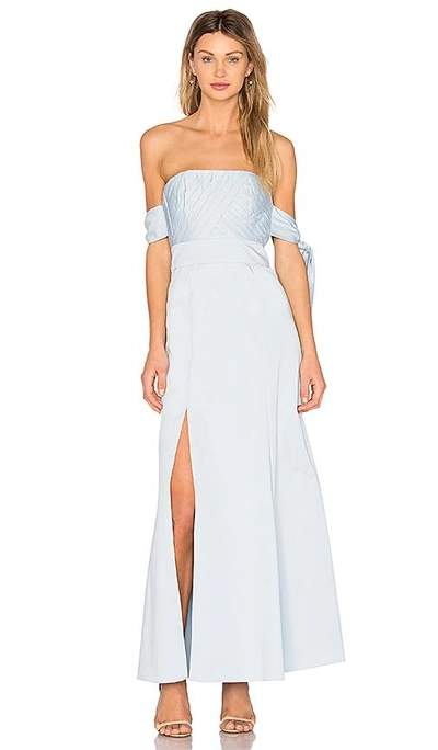Shop Fame And Partners X Revolve Sandrine Maxi Dress In Pale Blue