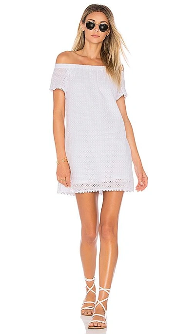 Shop Michael Stars Off The Shoulder Eyelet Dress In White