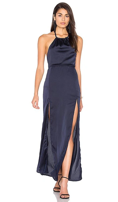 Shop Lioness All Or Nothing Maxi Dress In Navy