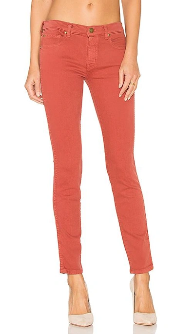 Shop The Great The Skinny Skinny Jeans In Terracotta