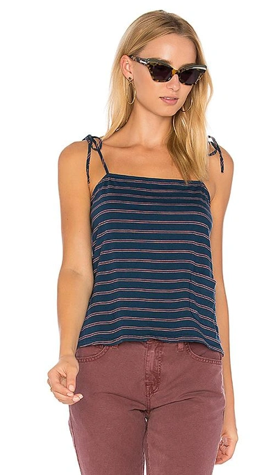 Shop Current Elliott The Knit Tie Cami In Blue