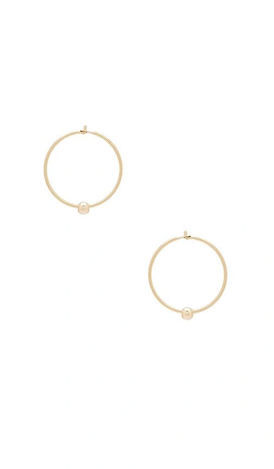 Shop Erth Ball Sleeper Earrings In Metallic Gold