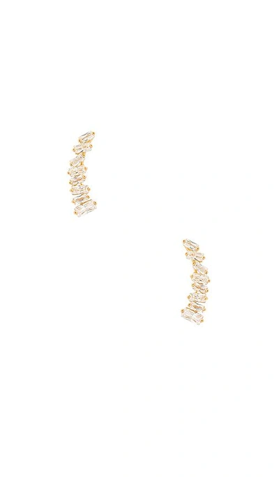 Shop Gorjana Amara Ear Climbers In White Cz & Gold