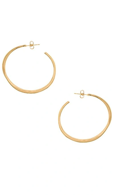 Shop Gorjana Arc Large Hoop Earrings In Metallic Gold.