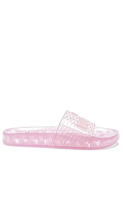 Shop Fenty X Puma Fenty By Puma Jelly Slide In Blush.  In Prism Pink