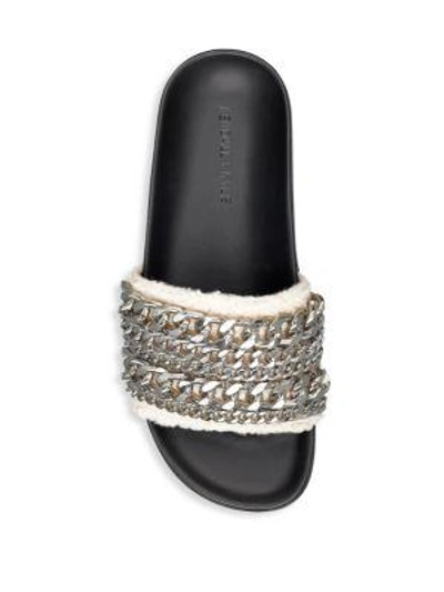 Shop Kendall + Kylie Chained Leather Slides In Multi