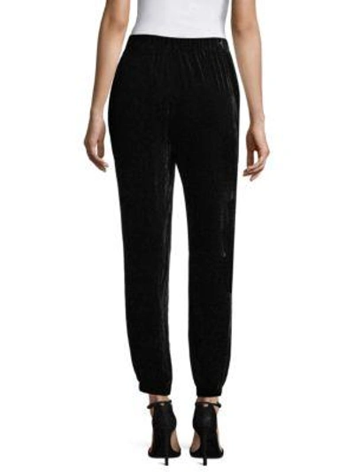 Shop Eileen Fisher Velvet Ankle Pants In Black
