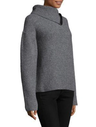 Shop Rag & Bone Boucle Lyza Sweater In Grey Heather